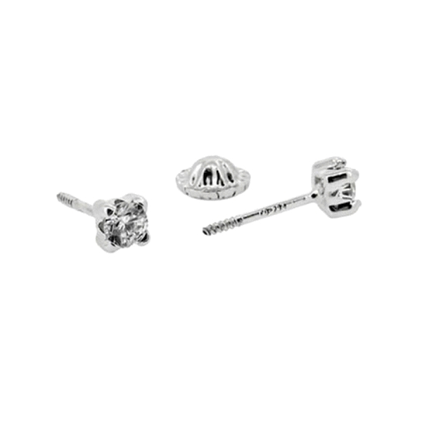 PENDIENTE UNISEX ORO BLANCO 18 KTES. 4.3