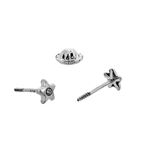 PENDIENTE ESTRELLA ORO BLANCO 18 KTES.