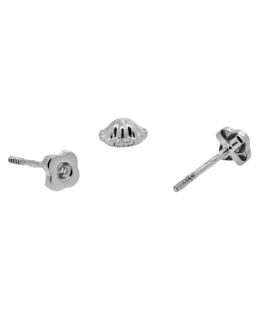 PENDIENTE FLOR ZIRCONITA ORO 1ª LEY