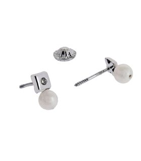 PENDIENTE TU Y YO ORO BLANCO 18 KTES. 4