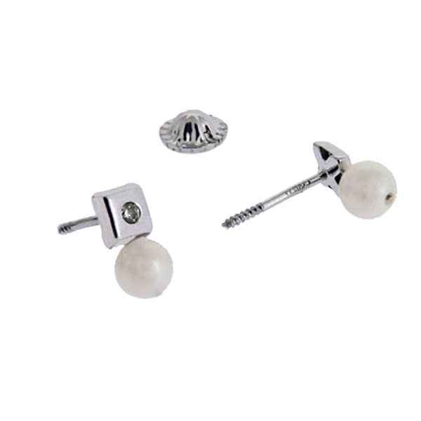 PENDIENTE TU Y YO ORO BLANCO 18 KTES. 4