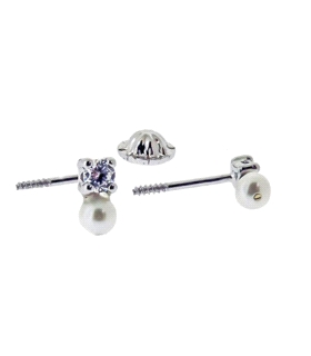 PENDIENTE BEBÉ ORO BLAN 18 KTES. 2,5 MM.