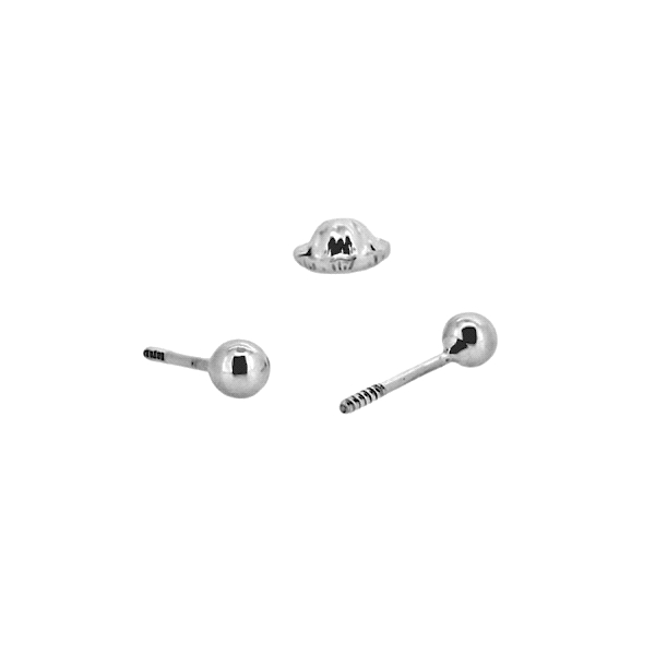 PENDIENTES BEBÉ UNISEX BOLA ORO 18 KTES.
