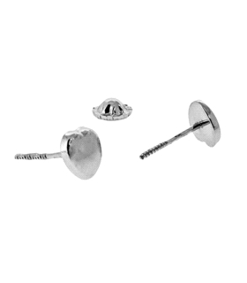 PENDIENTE CORAZON ORO BLANCO 18 KTES. 5,