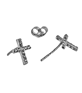 PENDIENTES CRUZ ORO B. 1ª LEY 6,5X4,80