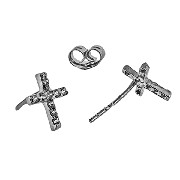 PENDIENTES CRUZ ORO B. 1ª LEY 6,5X4,80
