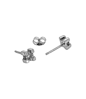 PENDIENTES MUJER ORO BLANCO PRIMERA LEY