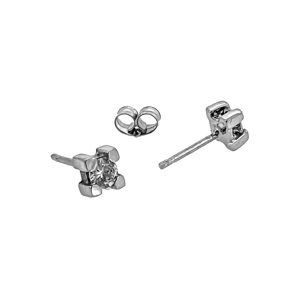 PENDIENTES MUJER ORO BLANCO PRIMERA LEY