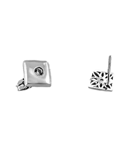 PENDIENTES MUJER ORO 1ª LEY BRILLO 7X7
