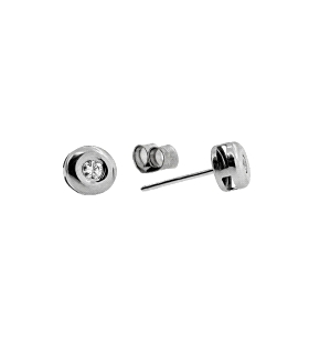 PENDIENTE DIAMANTE ORO BLANCO 18 KTES.
