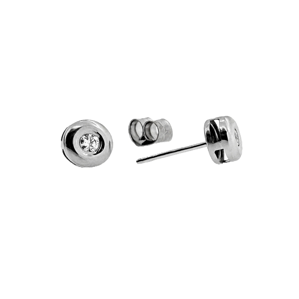 PENDIENTE DIAMANTE ORO BLANCO 18 KTES.