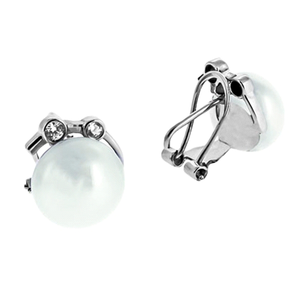 PENDIENTE PERLA ORO BLANCO 1ªLEY TU Y YO