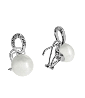 PENDIENTE PERLA ORO BLANCO 1ªLEY TU Y YO