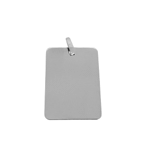 PLACA ORO BLANCO 18 KTES. BRILLO 24 X 17