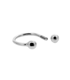 PIERCING NARIZ ORO BLANCO 18 KTES. 3 MM.
