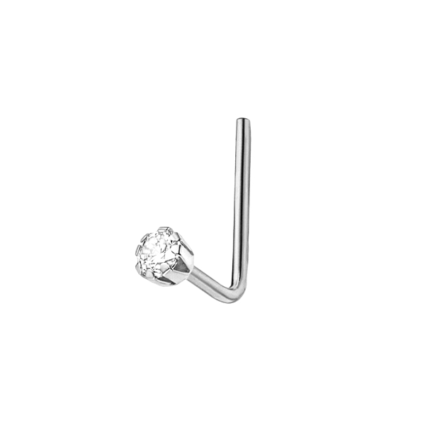 PIERCING NARIZ UNISEX ORO BLANCO 18 KTES