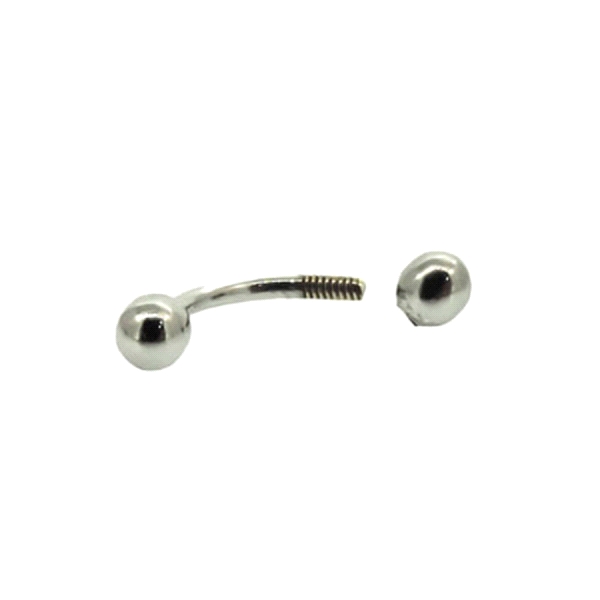 PIERCING CEJA ORO BLANCO PRIMERA LEY 3.5
