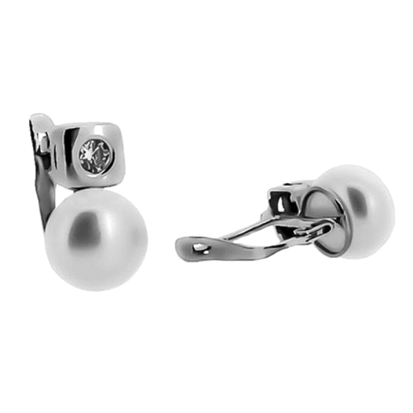 PENDIENTE PERLA TU Y YO ORO BLANCO 1ªLEY