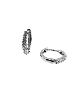 PENDIENTE CRIOLLA UNISEX ORO BLANCO 18 K