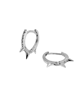 PENDIENTE CRIOLLA UNISEX ORO BLANCO 18 K