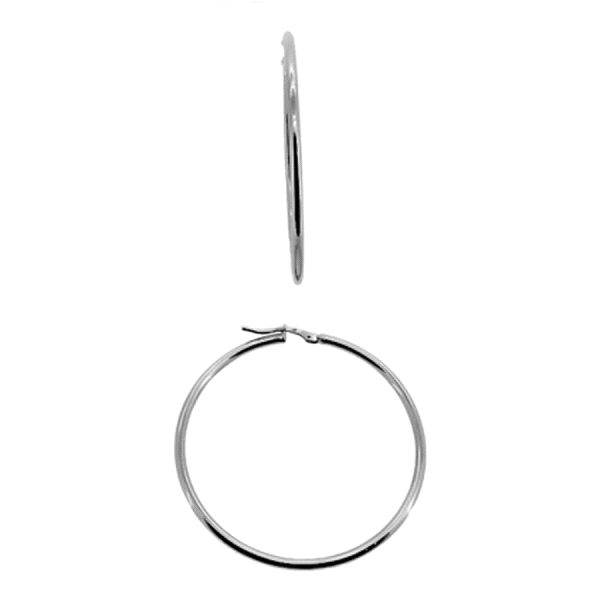 PENDIENTE CRIOLLA ORO BLANCO 18 KTES. 2