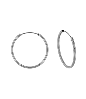PENDIENTE AROS ORO BLANCO 1ª LEY 1.20X16