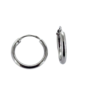 PENDIENTE CRIOLLA ORO BLANCO 18 KTES. 1.
