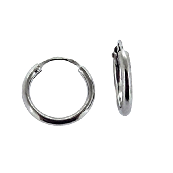 PENDIENTE CRIOLLA ORO BLANCO 18 KTES. 1.