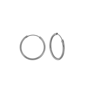 PENDIENTE AROS ORO BLANCO 1ª LEY 1 X 16