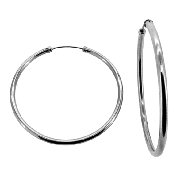 PENDIENTE CRIOLLA ORO BLANCO 18 KTES. 2