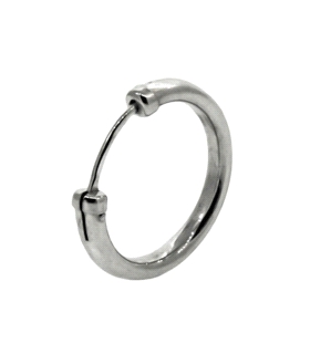 PENDIENTE CRIOLLAS ORO BLANCO 18 KTES. 2 X 16 MM.