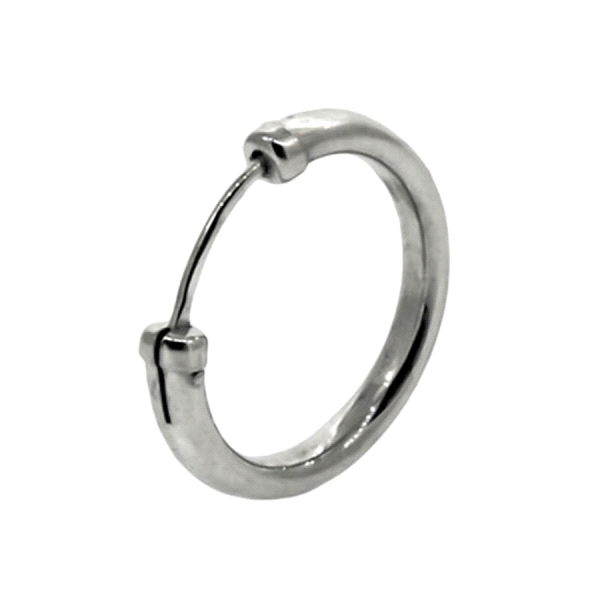 PENDIENTE CRIOLLAS ORO BLANCO 18 KTES. 2 X 16 MM.