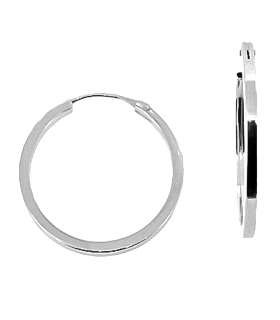 PENDIENTE CRIOLLA ORO BLANCO 18 KTES 1.4