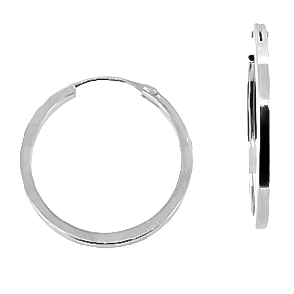 PENDIENTE CRIOLLA ORO BLANCO 18 KTES 1.4