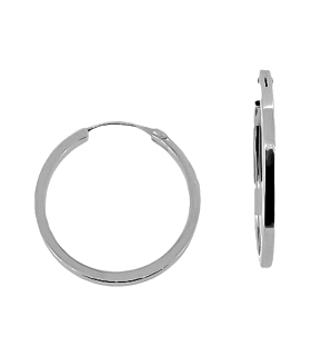 PENDIENTE CRIOLLA ORO BLANCO 18 KTES 1.4
