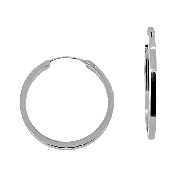 PENDIENTE CRIOLLA ORO BLANCO 18 KTES 1.4