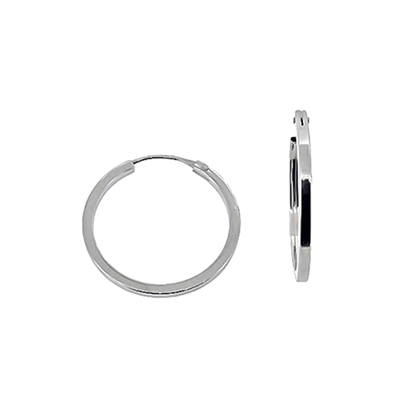 PENDIENTE CRIOLLA ORO BLANCO 18 KTES 1.4