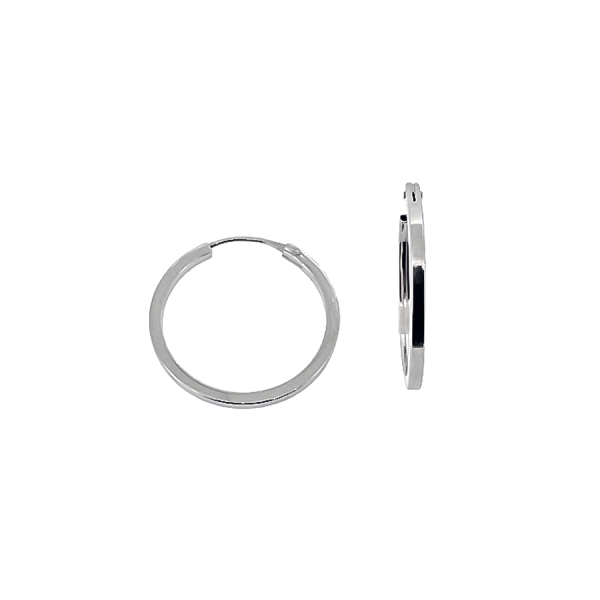 PENDIENTE CRIOLLA ORO BLANCO 18 KTES 1.4
