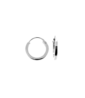 PENDIENTES CRIOLLA TABLA UNISEX ORO BLANCO 18 KTES 1.40 X 16 MM. EXTERIOR