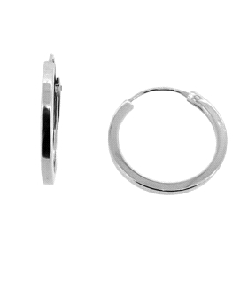 PENDIENTE CRIOLLA ORO BLANCO 18 KTES 1.4