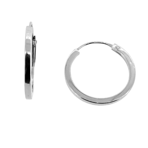 PENDIENTE CRIOLLA ORO BLANCO 18 KTES 1.4