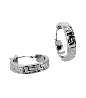 PENDIENTES AROS ORO BLANCO 1ª LEY 4X18