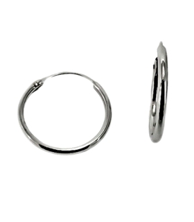 PENIENTE AROS ORO BLANCO 1ª LEY 1 X 14