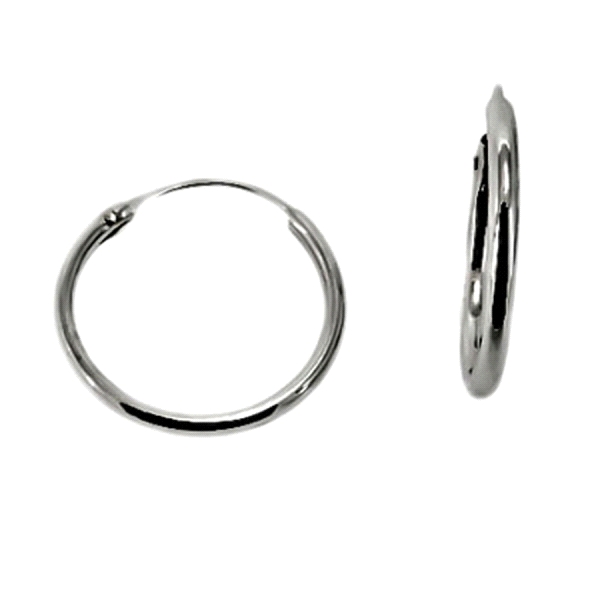 PENIENTE AROS ORO BLANCO 1ª LEY 1 X 14