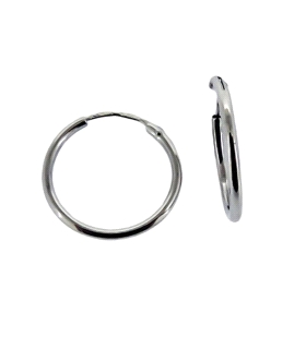 PENDIENTE CRIOLLA UNISEX ORO BLANCO 18 K