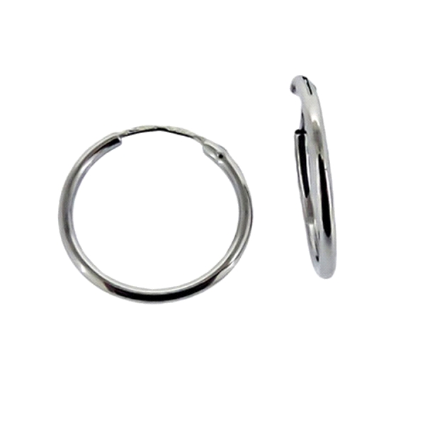 PENDIENTE CRIOLLA UNISEX ORO BLANCO 18 K