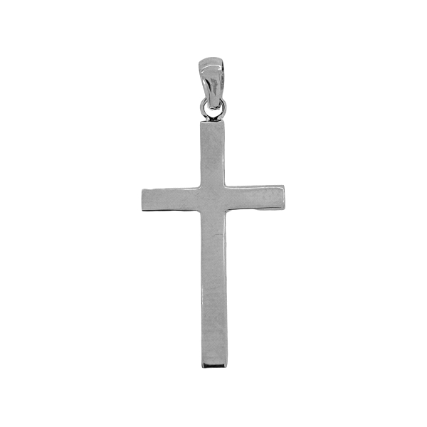 COLGANTE CRUZ SIN CRISTO BRILLO ORO BLAN