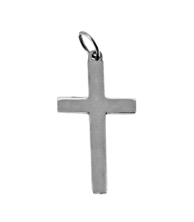 CRUZ SIN CRISTO ORO BLANCO 1ª LEY 19X10
