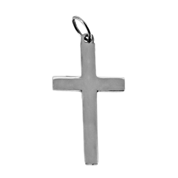 CRUZ SIN CRISTO ORO BLANCO 1ª LEY 19X10