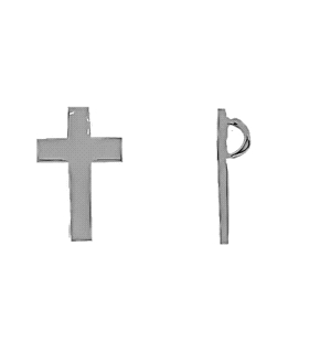 CRUZ SIN CRISTO ORO BLANCO 1ª LEY MACIZA